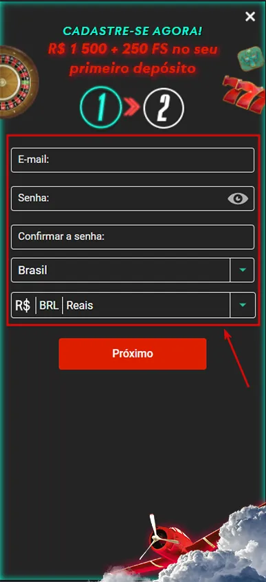 Aviator00000015 registro no cassino pinup : passo 3